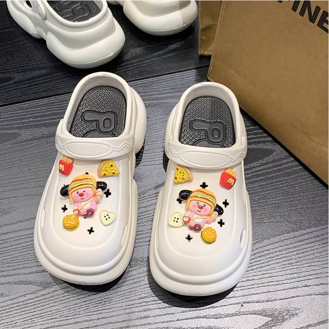 (White, 3637) Comfortable Lightweight Beach Clogs For Women In Trendy Colors For Summer Relaxation