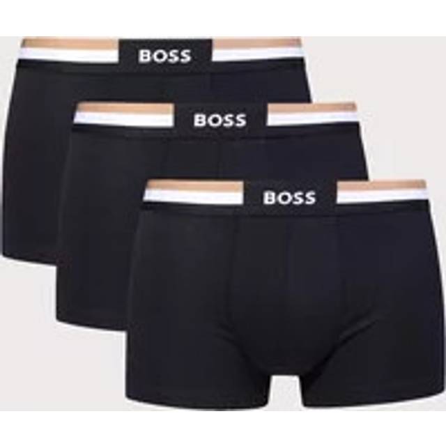 BOSS Mens 3 Pack Motion Trunks - Colour: 001 Black - Size: XL