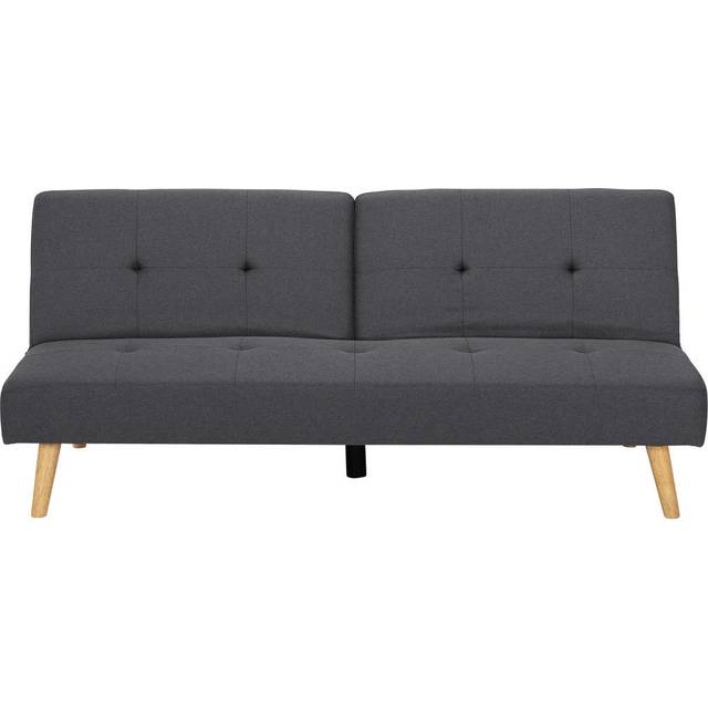 BÄDDSOFFA i linneimitation mörkgrå