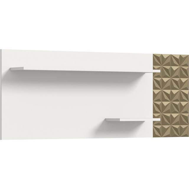 Prisma Floating Shelf - White melamine (53cm H X 140cm W X 17cm D)