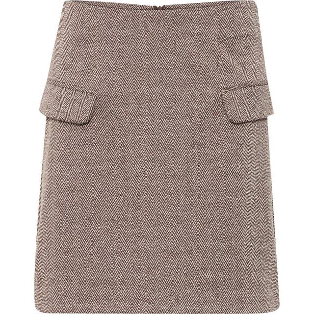 ICHI - Kjol ihKate Jacquard Sk5 - Brun