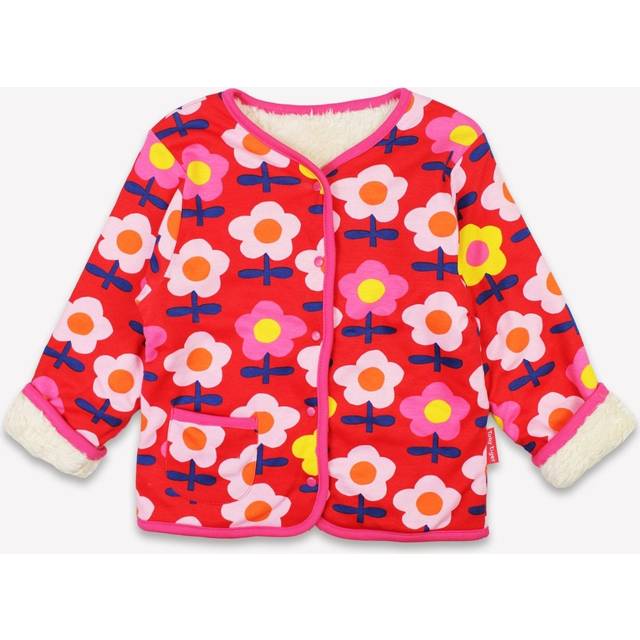 Organic Pink Flower Print Reversible Jacket - 5-6y / 116cm