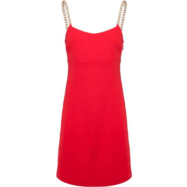 Michael Kors - embellished crepe slip dress - women - Polyester/Polyester/Recycled Polyester/Triacetate - 2 - Red