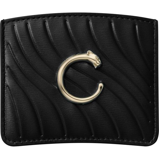 Quilted Panthère de Cartier Card Holder - Black - One size