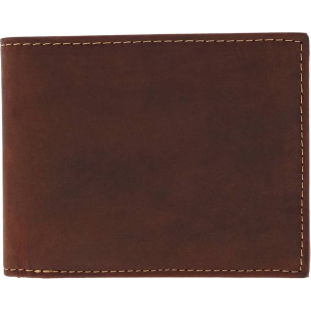 CTM Men's Leather Expandable Bill Slot Bifold Wallet -