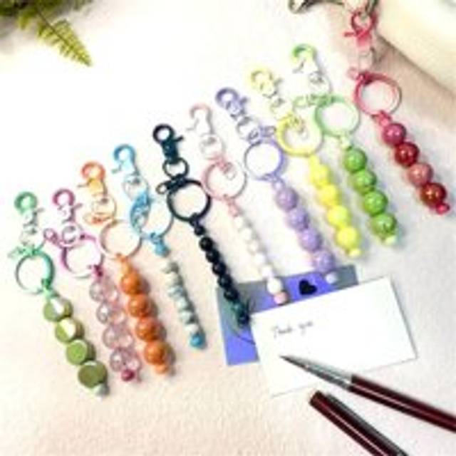 30 Pcs Beadable Keychain Bars Bulk Blank Cute Keychains Bar for Beads Purse Women Man