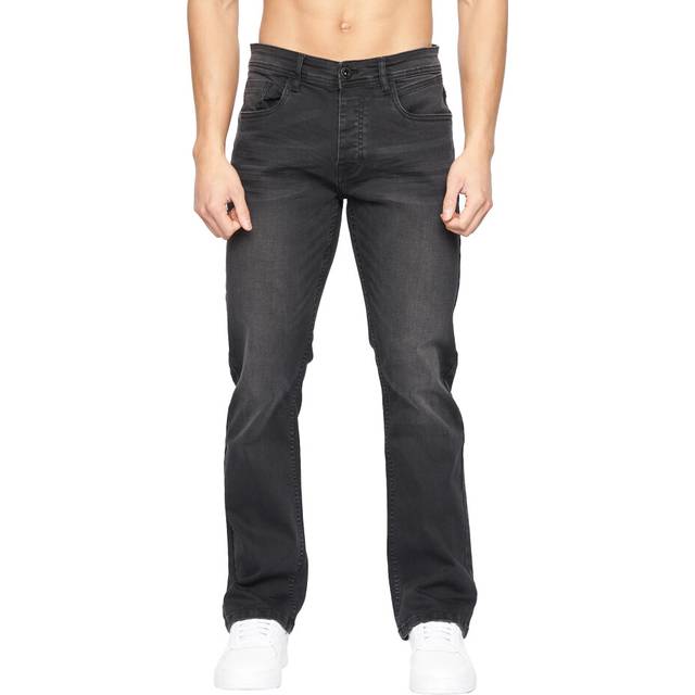 (38R, Black Wash) Crosshatch Mens Winsbury Bootcut Jeans