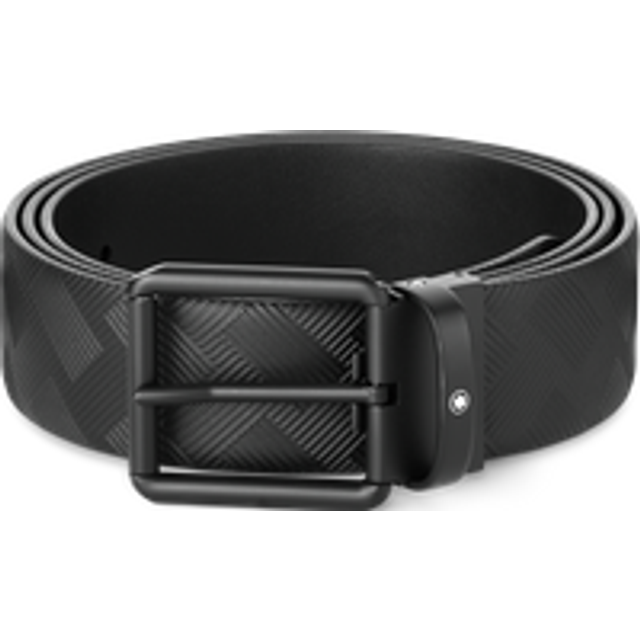 Montblanc Printed Black/Plain Black 35 mm Reversible Leather Belt