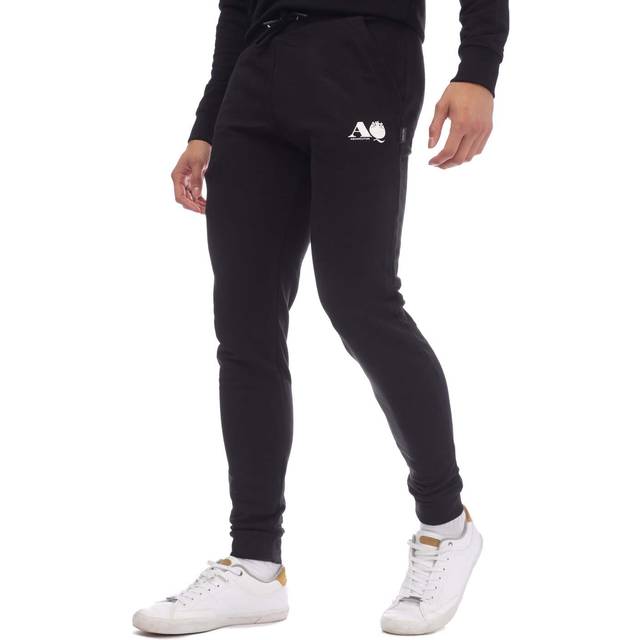 Men's Aquascutum AQ Logo Black Sweat Pants - Size: 33/32/32