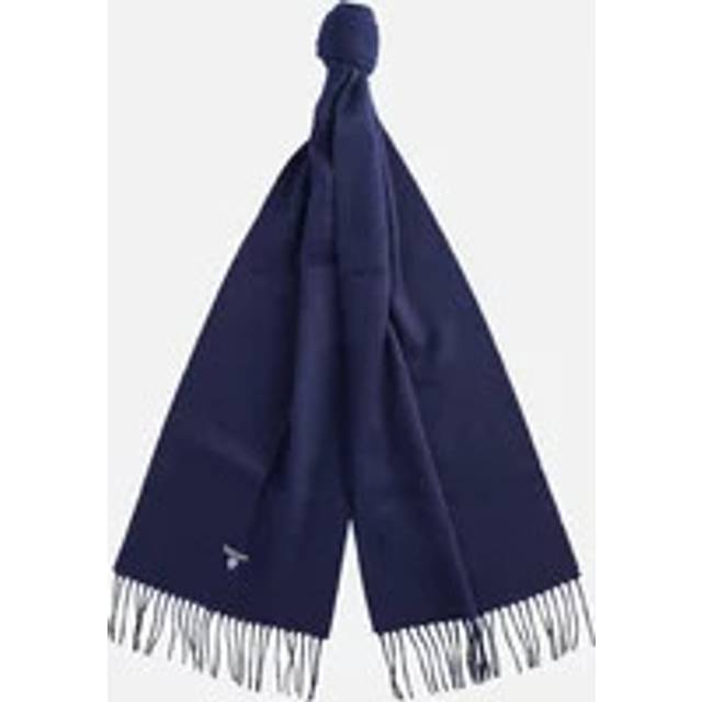 Men's Barbour Plain Lambswool Scarf NY11 Navy - Size: ONE size