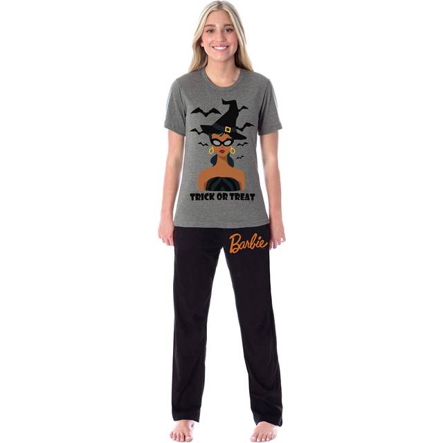 INTIMO Mattel Barbie Womens' Halloween Trick Or Treat Witch Sleep Pajama Set (Large) Multicolored