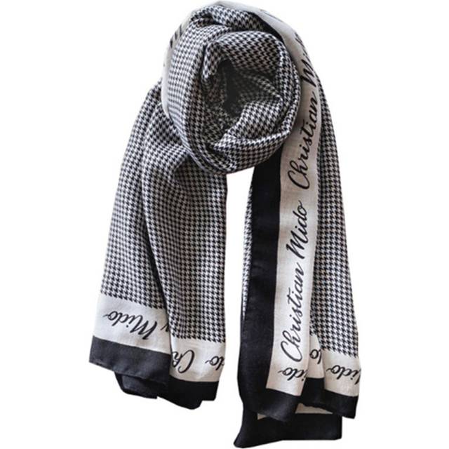 S69 180cm Houndstooth Print Fiber Scarf Thin Air Conditioning Shawl Outer Scarves Outdoor Evening Dresses Women