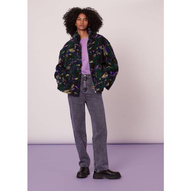 Whistles Women's Scaling Blossom Teddy Coat | Size: Large - Multicolor