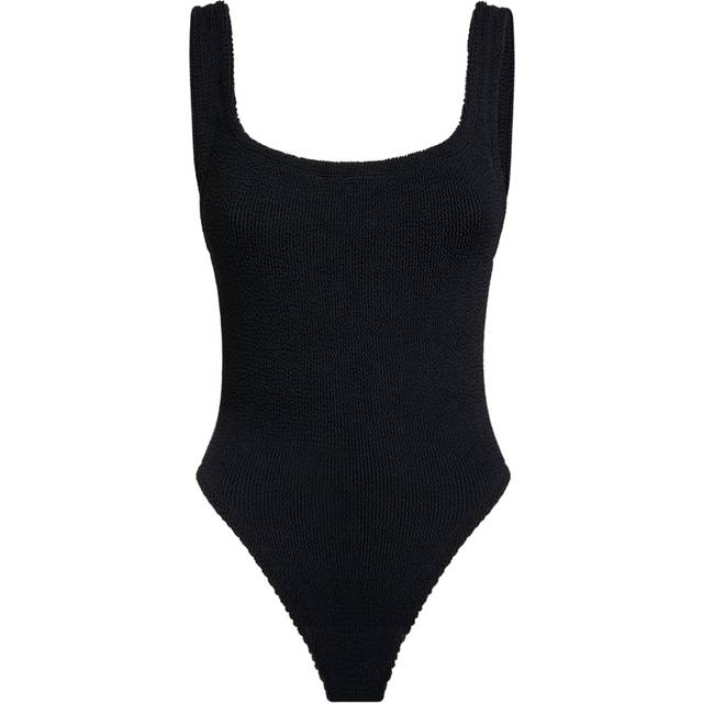 Hunza G Square-Neck Swimsuit - Black - One size