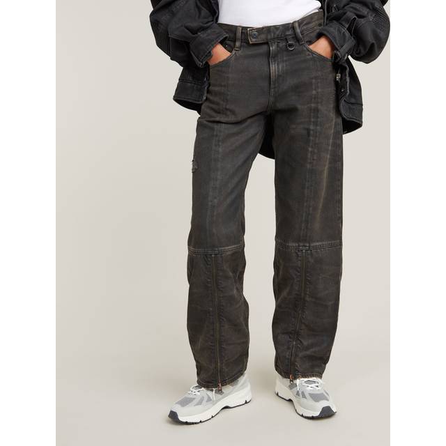 Judee Biker Low Waist Loose Jeans - Brown - Women - 25-32