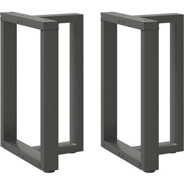 vidaXL Dining Table Legs T-Shaped 2 pcs Anthracite 60x35x(72-73) cm Steel