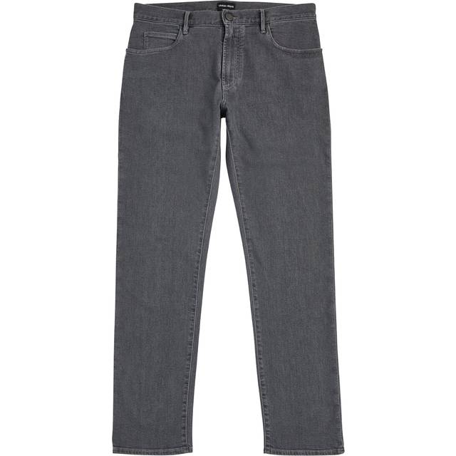 Giorgio Armani Stretch-Cotton Straight Jeans - Black - 30