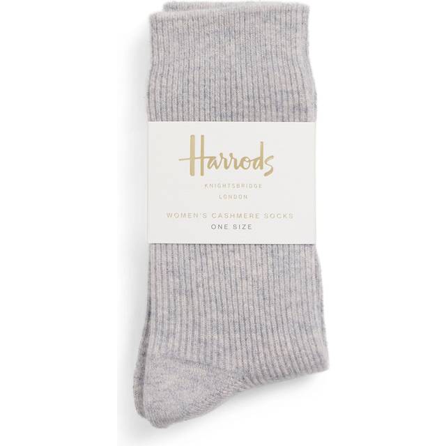 Harrods Cashmere Socks - Grey - One size