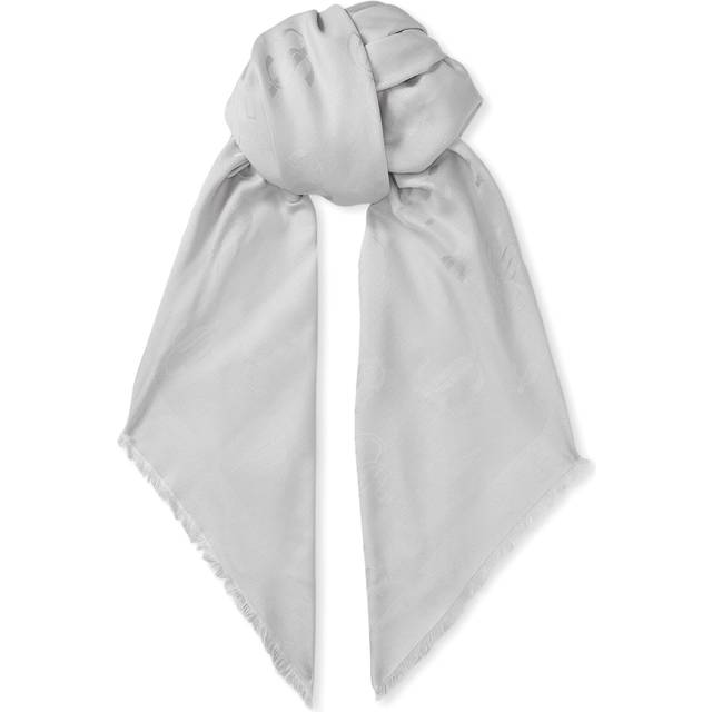 Jimmy Choo Silk-Wool Emani Scarf - Grey - One size
