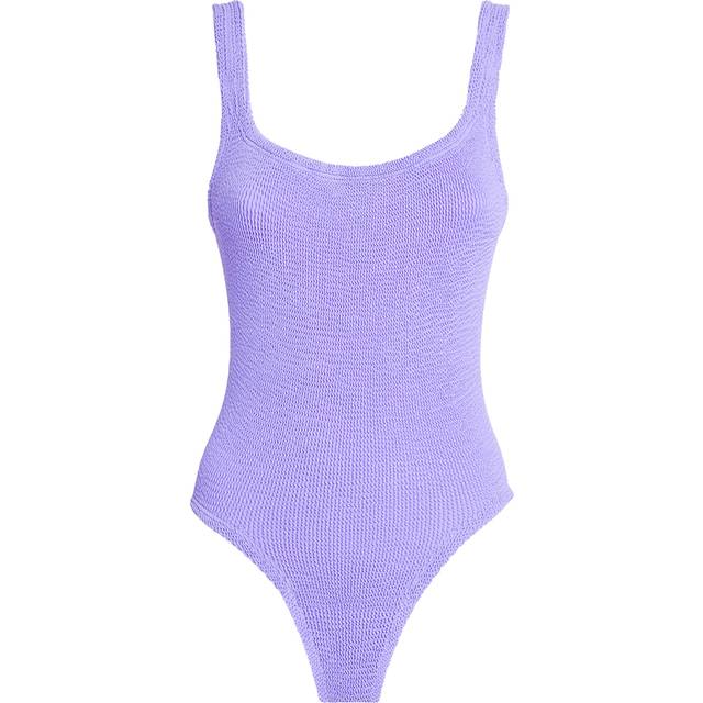 Hunza G Square-Neck Swimsuit - Purple - One size