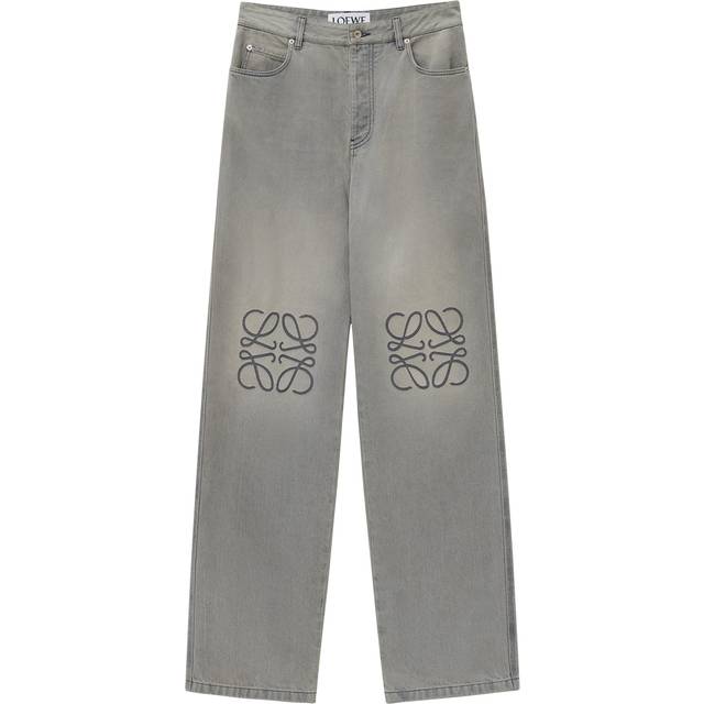 Loewe Anagram Baggy Jeans - Grey - 44