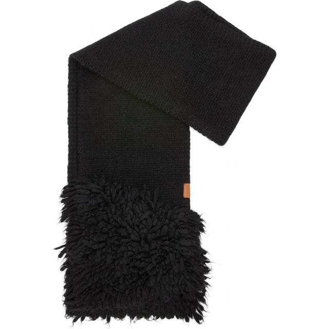 Logo Knitted Scarf - Black - Since its early beginnings, LOEWE has been strongly associated with leather craftsmanship. This reputation continues today with the Spanish label creating statement-making accessories to complete your looks.