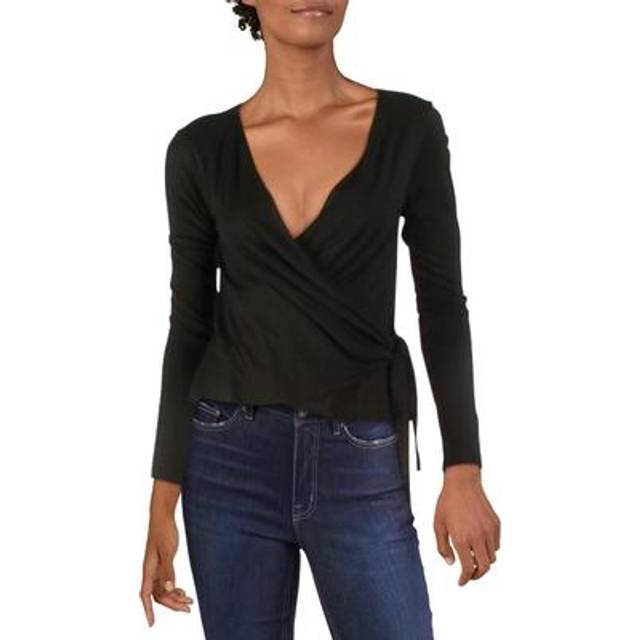 Velvet Tees Janessa Tencel Jersey V Neck Top Black Size S