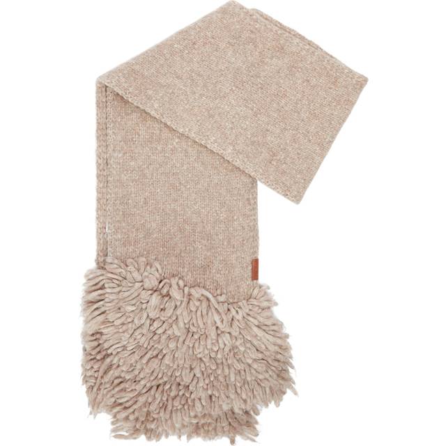 Logo Knitted Scarf - Beige - Since its early beginnings, LOEWE has been strongly associated with leather craftsmanship. This reputation continues today with the Spanish label creating statement-making accessories to complete your looks.