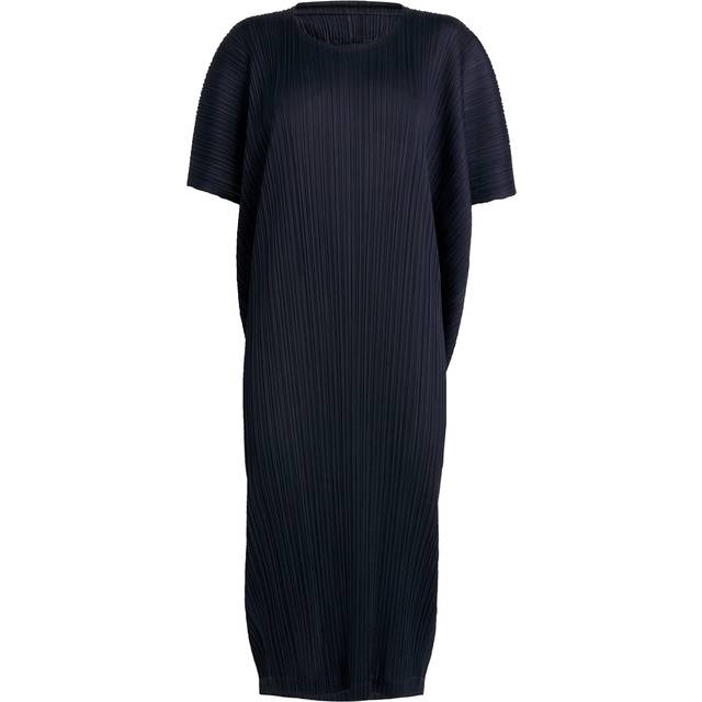 Pleats Please Issey Miyake Pleated Space Rock Midi Dress - Blue - 3