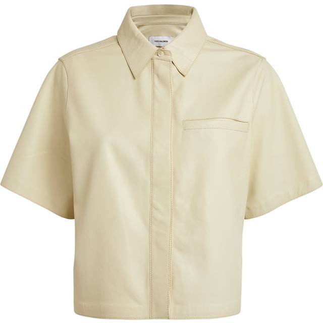 Yves Salomon Leather Shirt - Yellow - 34