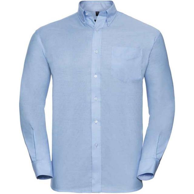 Russell Athletic Collection Mens Oxford Easy-Care Long-Sleeved Formal Shirt (Oxford Blue) - Size 14.5 inch