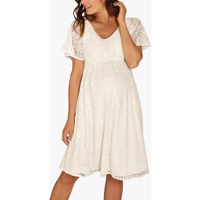Tiffany Rose Edith Floral Lace Kimono Sleeve Maternity Dress, Ivory
