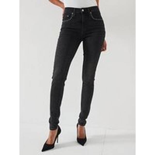 Levi's 721 High Rise Skinny Jean - Shining Brighter - Black, Black, Size 26, Inside Leg 30, Women -  inside leg 30,26