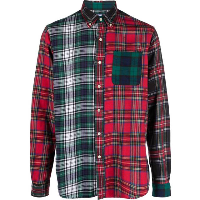 Polo Ralph Lauren - patchwork checked flannel shirt - men - Cotton - M - Red