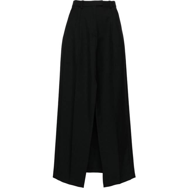 Viktor & Rolf - high-waist gabardine long skirt - women - Wool/Polyester - M - Black