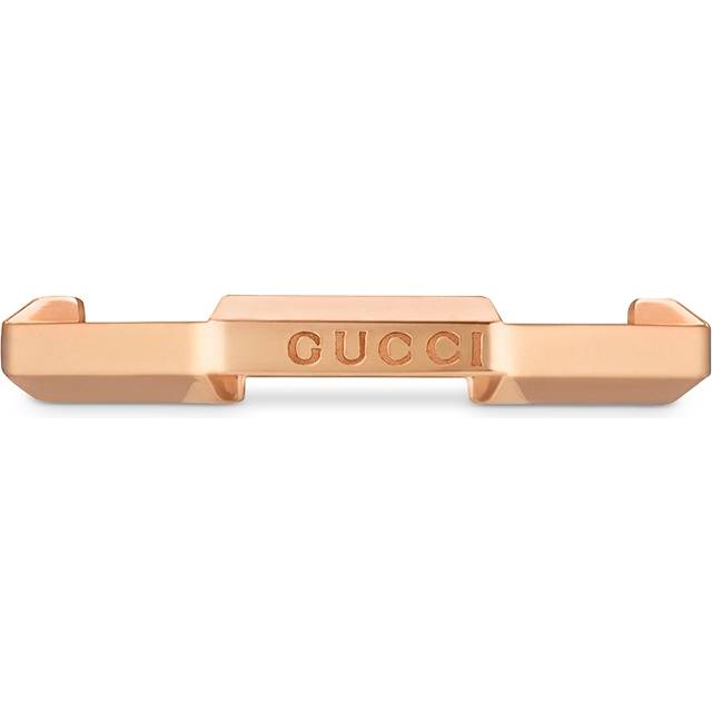 Gucci Womens Rose Gold Link To Love 18ct Rose-gold Ring P - ROSE GOLD