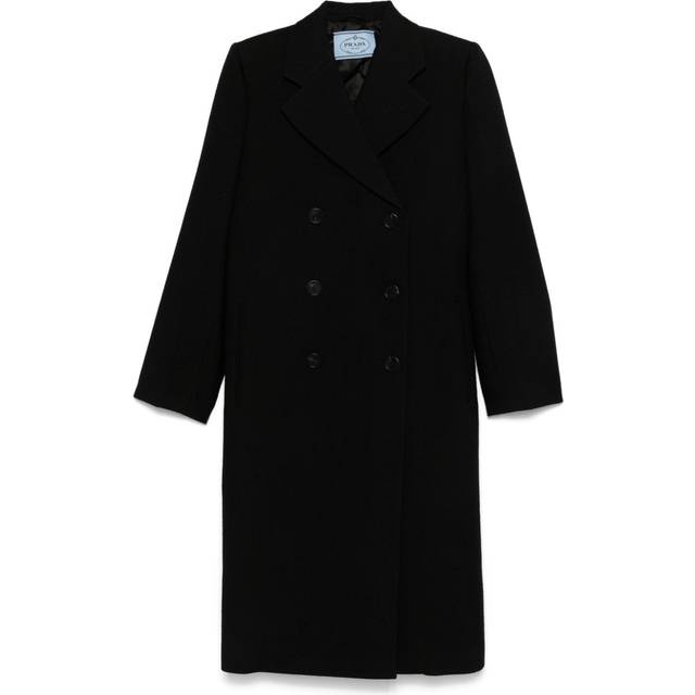 Prada - virgin wool coat - women - Virgin Wool/Viscose - 40 - Black