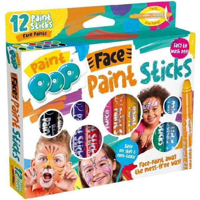 Paint Pop Face Paints 12 Pack - One Colour