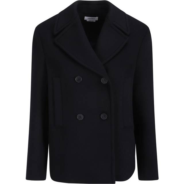 Alexander McQueen - wool felt peacoat - women - Wool/Cashmere - 40 - Black