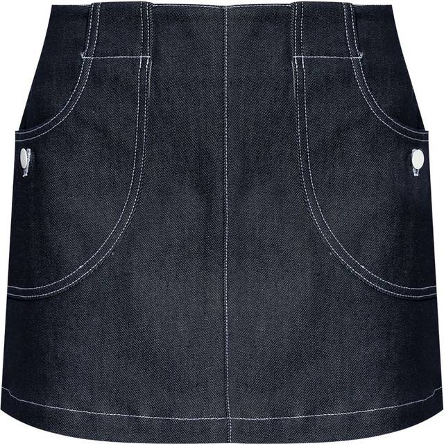 A.P.C. - contrast-stitch denim mini skirt - women - Polyester/Cotton - 38 - Blue