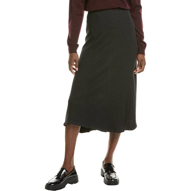 rag & bone Echo Rib Linen-Blend Midi Skirt