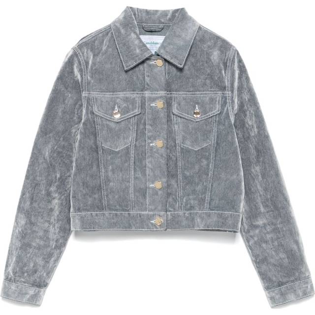 Casablanca - velvet jacket - women - Cotton/Viscose/Cotton - M - Blue