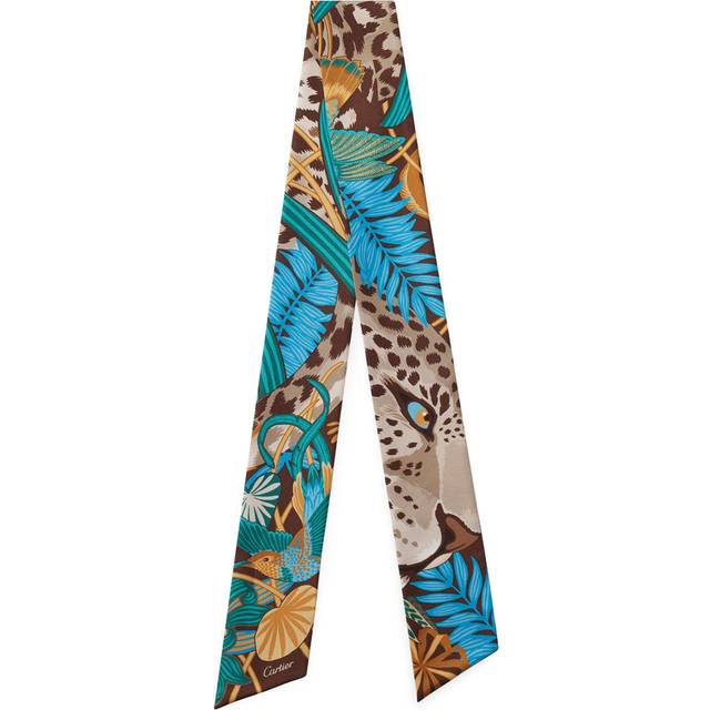 Cartier Silk Panthère Jungle Scarf - Beige - One size
