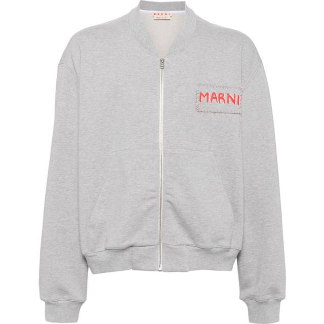 Marni - cotton jersey bomber jacket - men - Cotton - 50 - Grey