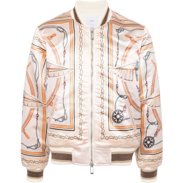 RHUDE - x Nautica satin bomber jacket - men - Polyester/Lyocell/Polyester - XL - Orange