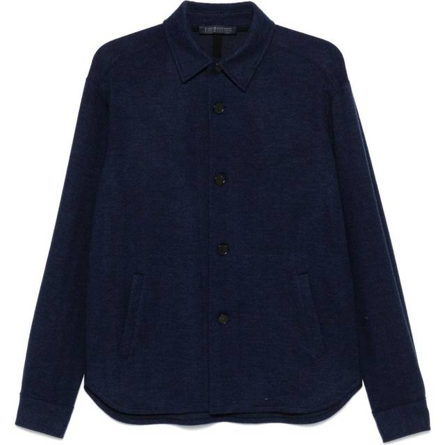 Harris Wharf London - herringbone jacket - men - Virgin Wool/Cotton/Polyamide/Elastane - 52 - Blue