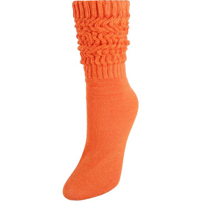 CTM Women's Super Soft Slouch Socks (1 Pair) - Orange one size (one size)