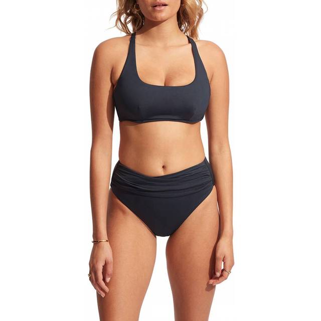 Navy DD Scoop Neck Halter Bikini Top (10)