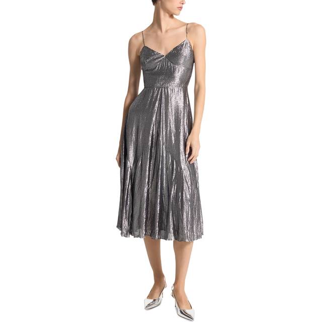 Michael Kors Collection Crushed Silk-Blend Slip Dress