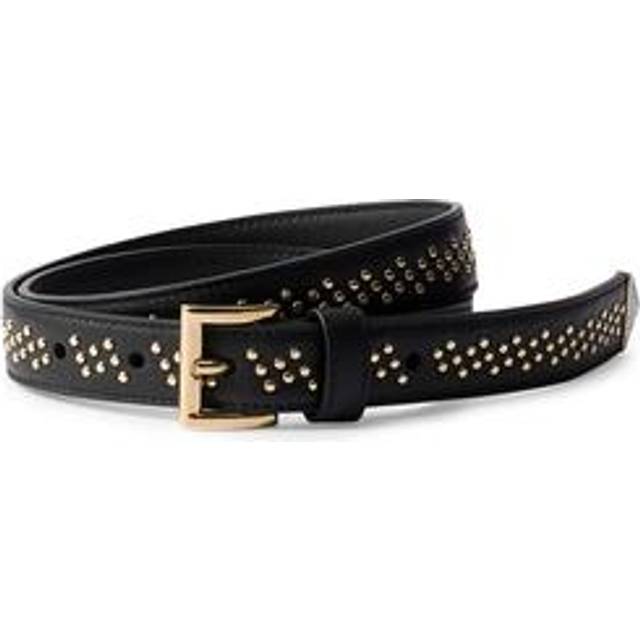 Leather belt with studs